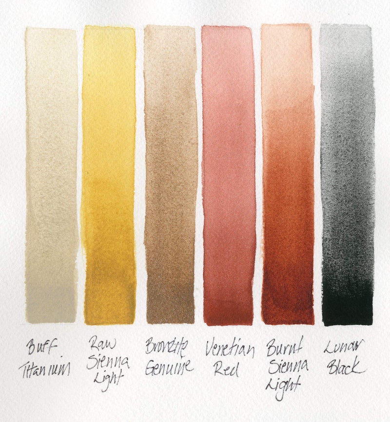 Daniel Smith Hand Poured Watercolor, Half Pans, Earth Set with 6 Watercolor Half Pans, 9 Empty Half Pans, 1 Plastic Travel Case (Total 16 Pieces) 285650002 - Image 3